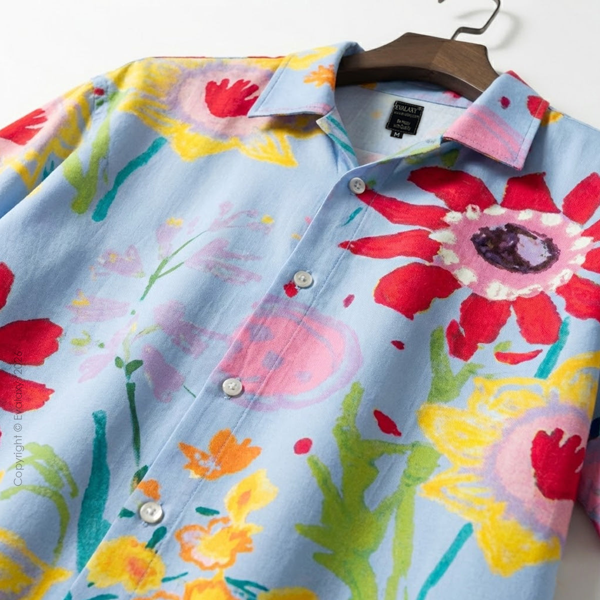 Men's CoolSky Sunflower All Over Printed Oversized Shirt