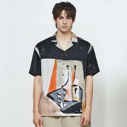 Abstract Art Bottle All Over Printed Relaxed Fit Shirt