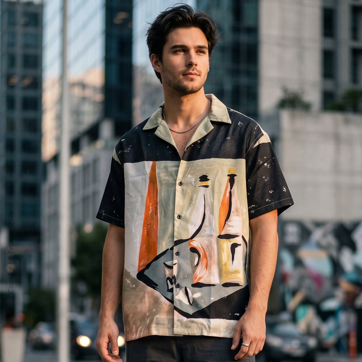 Abstract Art Bottle Relaxed Fit Shirt