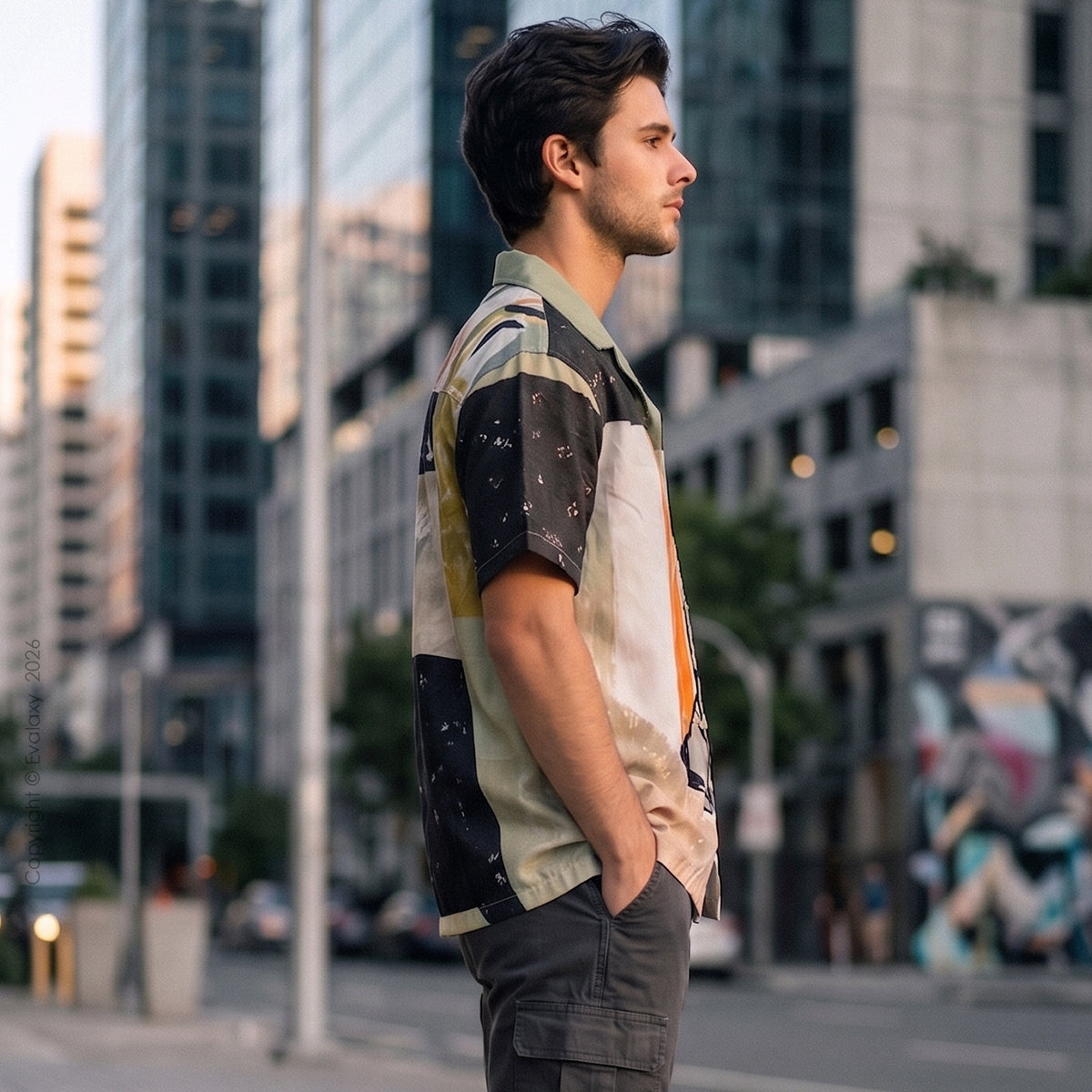 Abstract Art Bottle Relaxed Fit Shirt