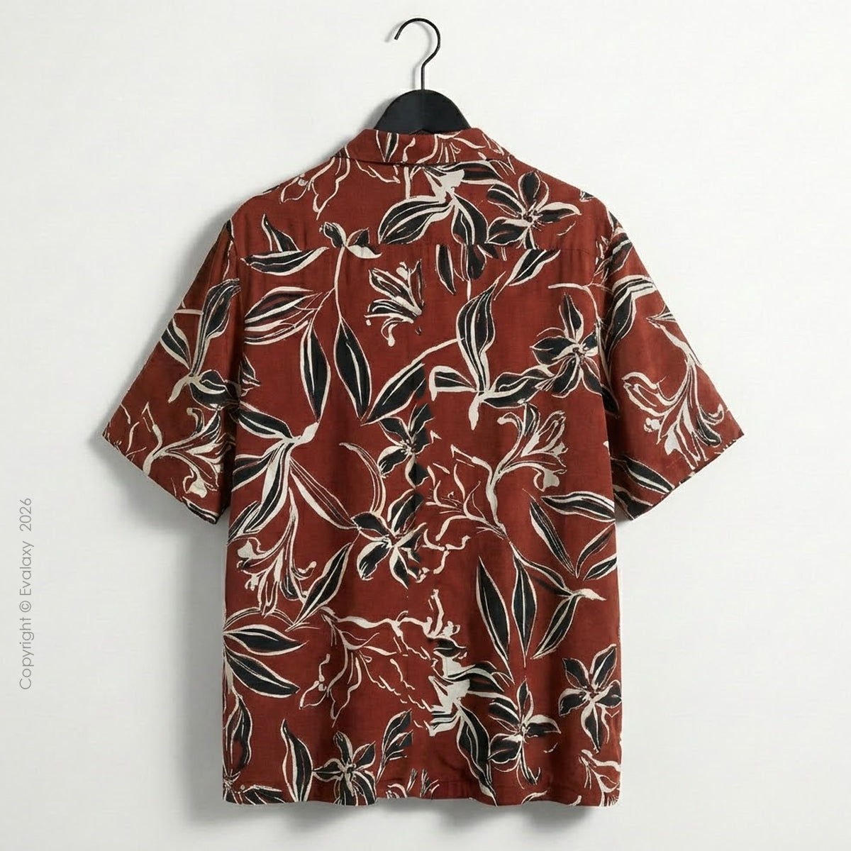 Men's Maroon Floral All Over Printed Oversized Shirt