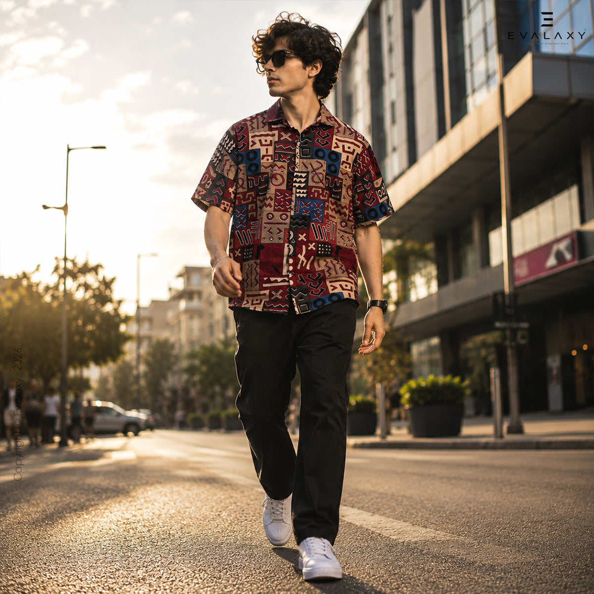 Geomatric Graphic Print Shirt