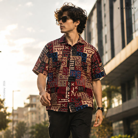 Geomatric Graphic Print Shirt