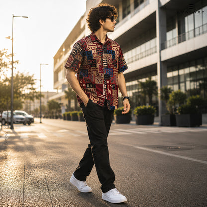 Geomatric Graphic Print Shirt
