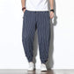 Men's Pants Loose Thin Blue  & White Striped Jogger Breathable Casual Harem Combo (Pack of 2)