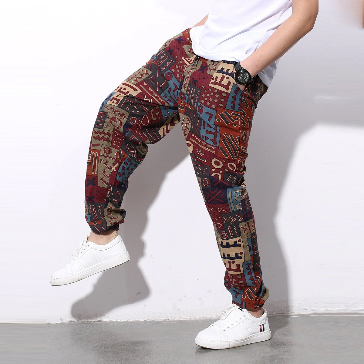 Love Quality Men's Baggy Printed Harem Pants (Black) : Amazon.in: Clothing  & Accessories