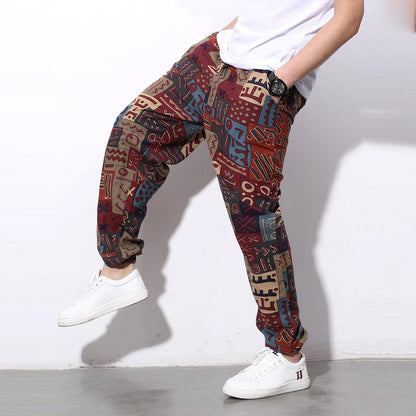 Loose Geomatric & Abstract Black n White Prints Jogger Breathable Casual For Men & WomenHarem Combo (Pack of 2)