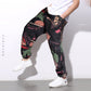 Loose Black News Text Jogger Breathable Casual Harem Pants