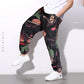 Stylish Loose Geomatric & Black News Text Prints Jogger Breathable Casual Harem Combo (Pack of 2)