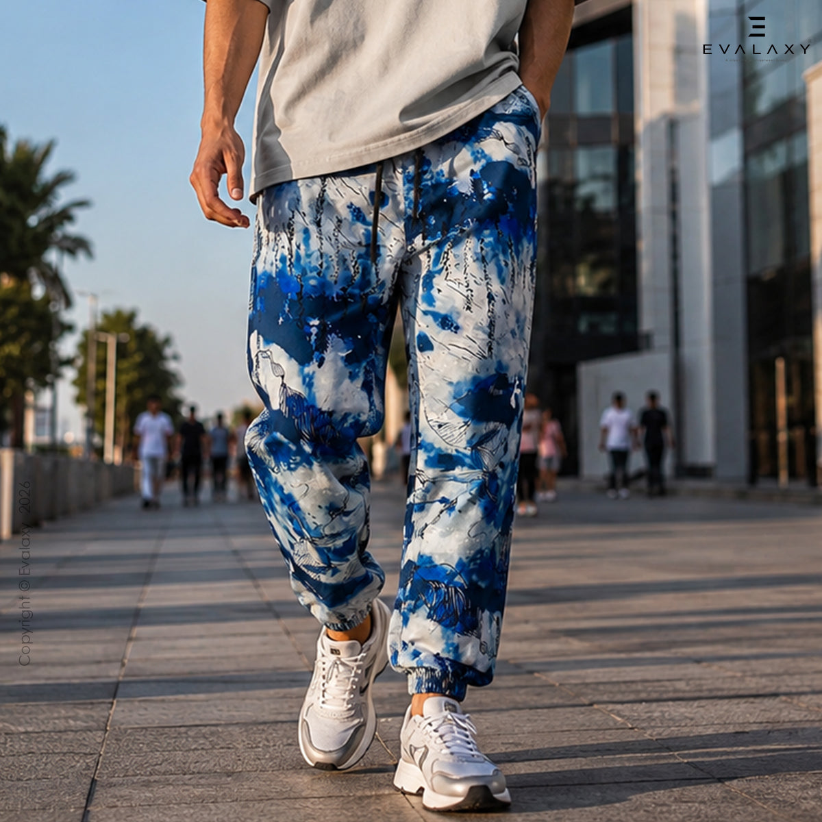 Loose SkyBlue StreetWear Jogger Breathable Casual Harem Pants