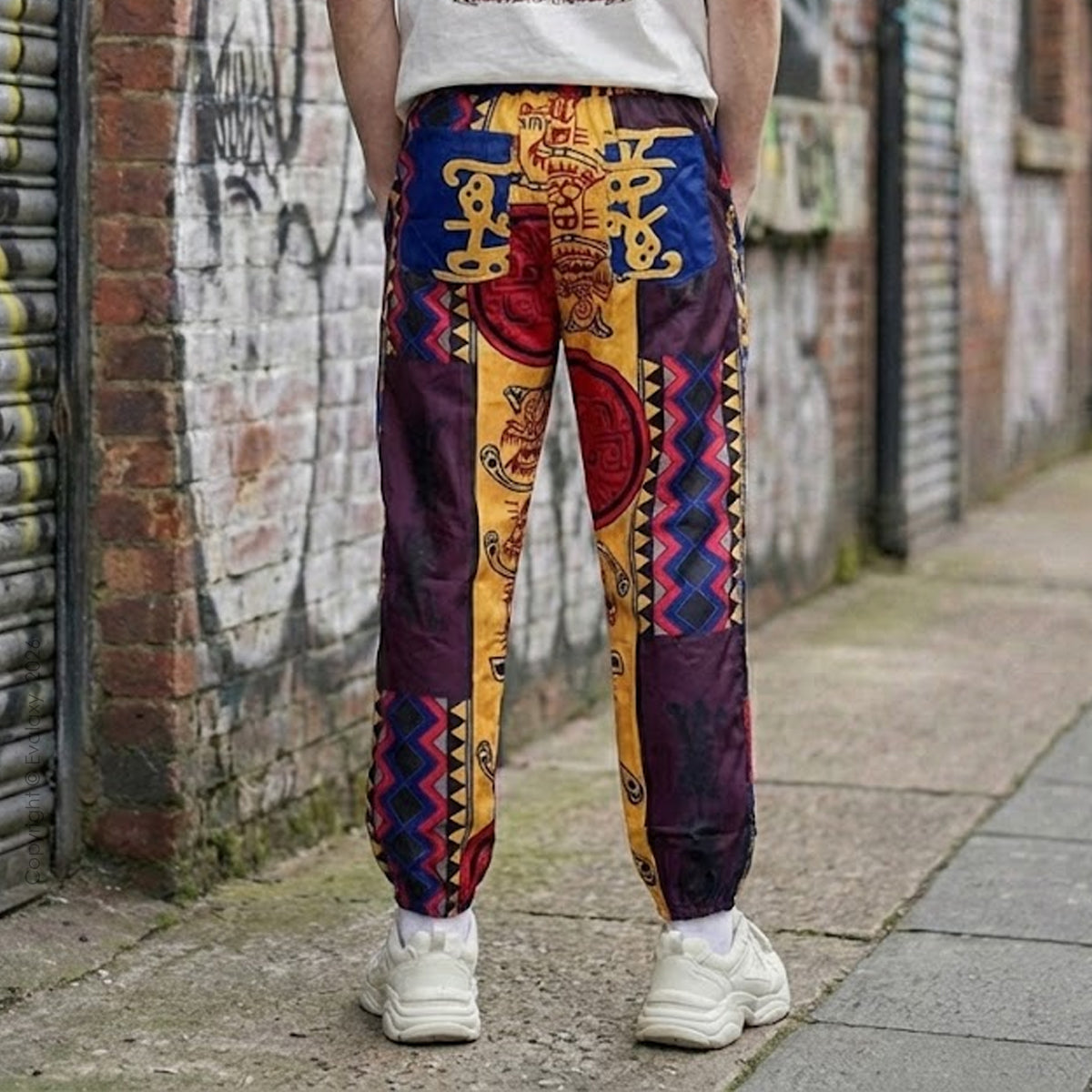 Loose Random Thai Art Jogger Breathable Casual  Pants