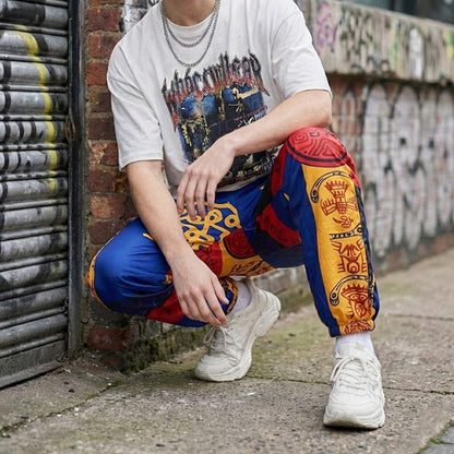 Loose Random Thai Art Jogger Breathable Casual  Pants