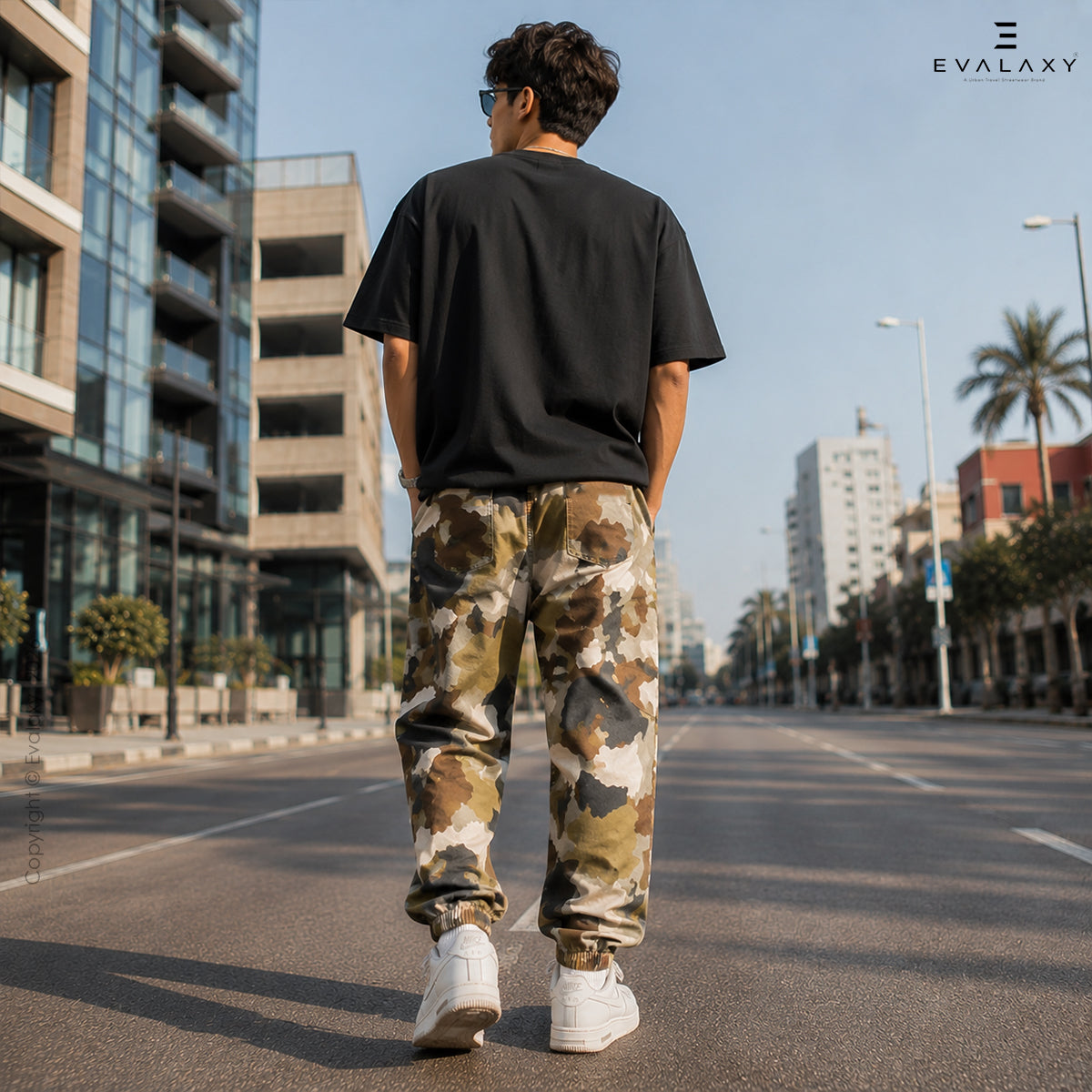 Loose Choco Boat Camo Jogger Breathable Casual Harem Pants for Men & Women