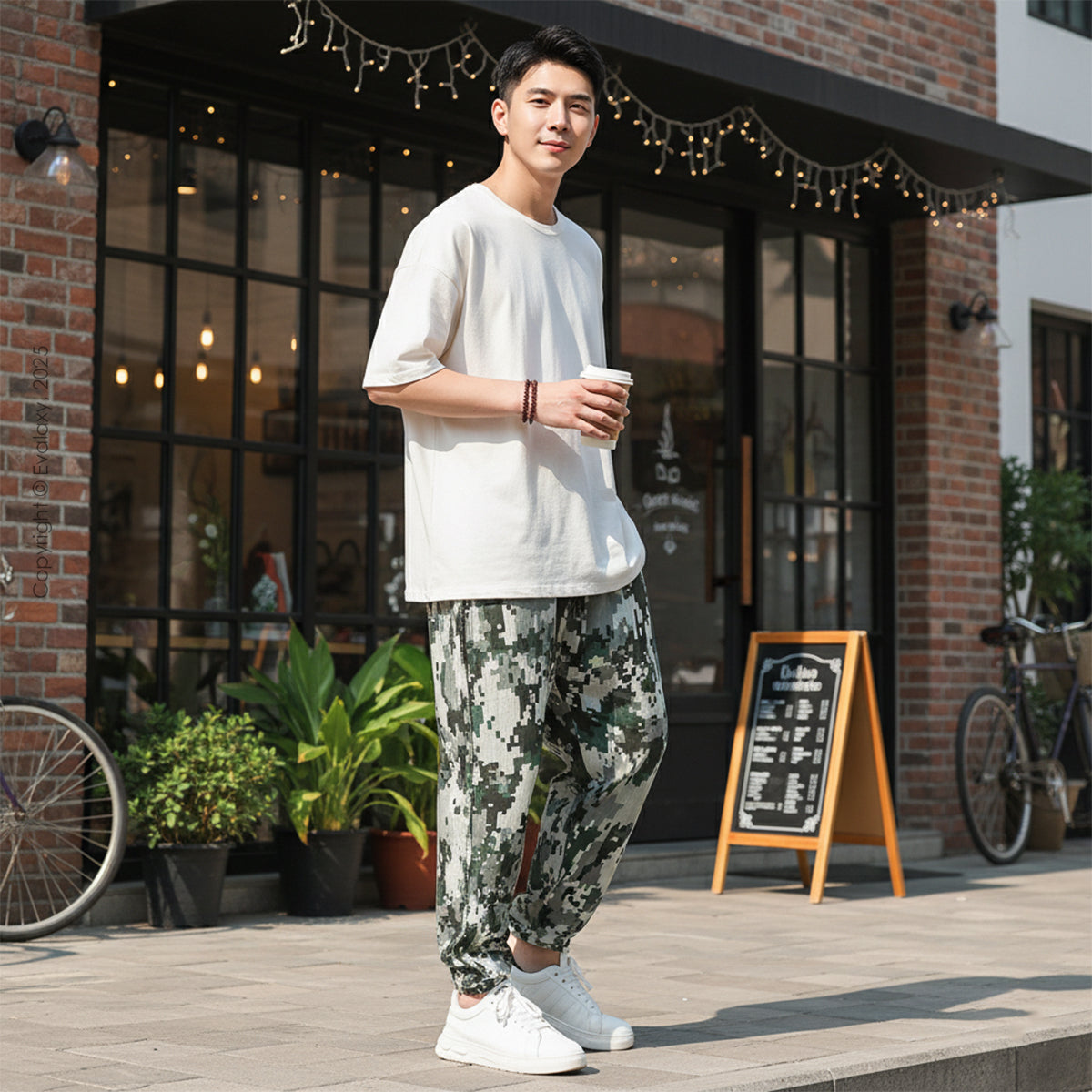 Loose Camo Blocks Jogger Breathable Casual Harem Pants For Men & Women