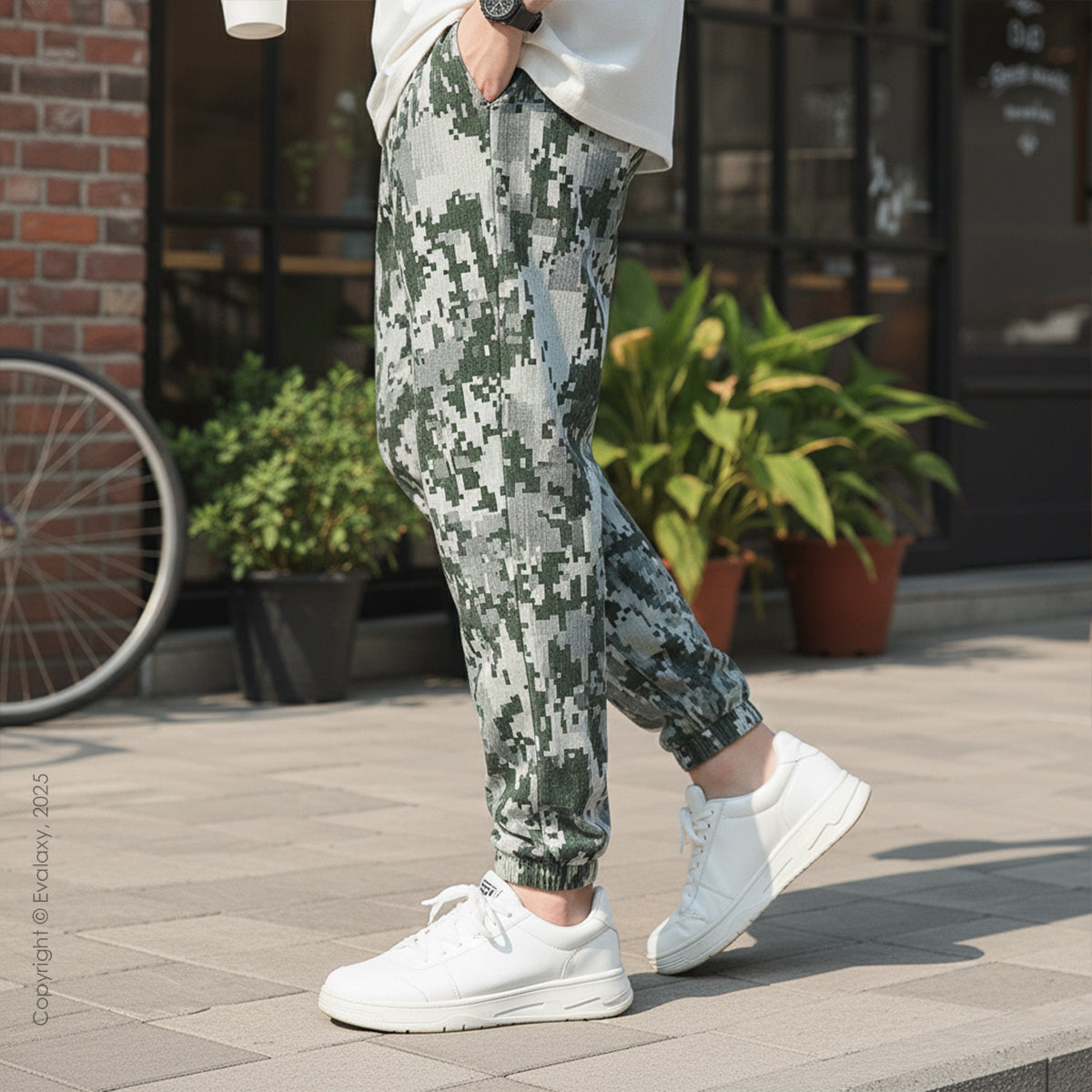 Loose Camo Blocks Jogger Breathable Casual Harem Pants For Men & Women