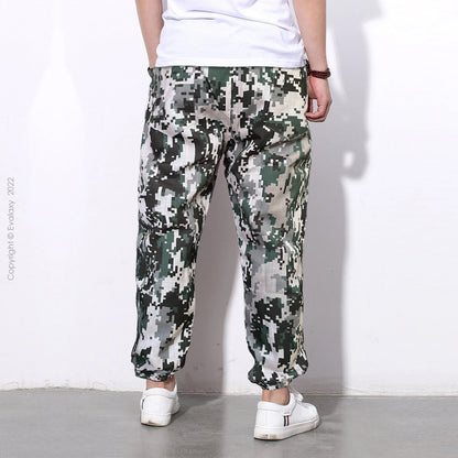 Loose Camo Blocks Jogger Breathable Casual Harem Pants For Men & Women