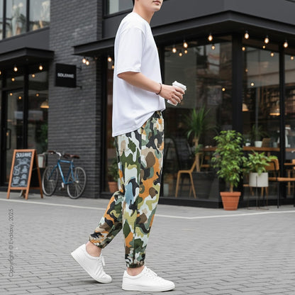 Loose Multicolor Camo Jogger Breathable Casual Harem Pants For Men & Women