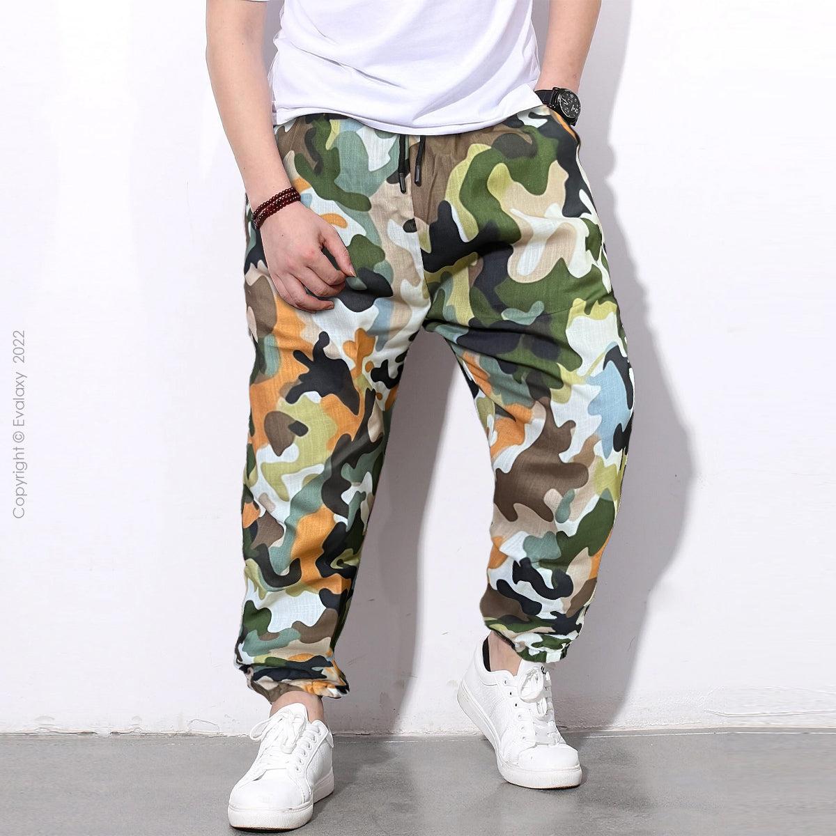 Loose Multicolor Camo Jogger Breathable Casual Harem Pants For Men & Women