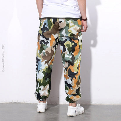 Loose Multicolor Camo Jogger Breathable Casual Harem Pants For Men Women