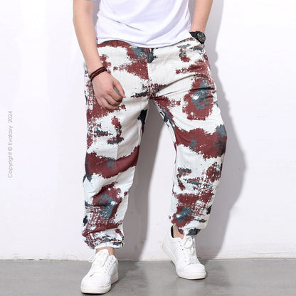 Loose Maroon Cream Jogger Breathable Casual Harem Pants For Men & Women