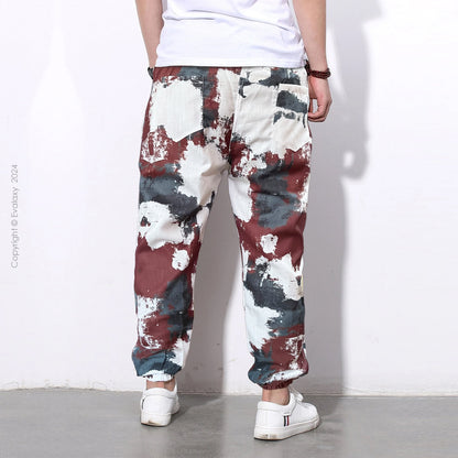 Loose Maroon Cream Jogger Breathable Casual Harem Pants For Men & Women