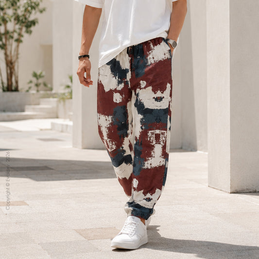 Maroon Cream Jogger Breathable Casual Harem Pants For Men & Women