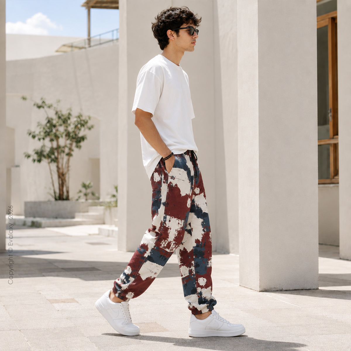 Maroon Cream Jogger Breathable Casual Harem Pants For Men & Women
