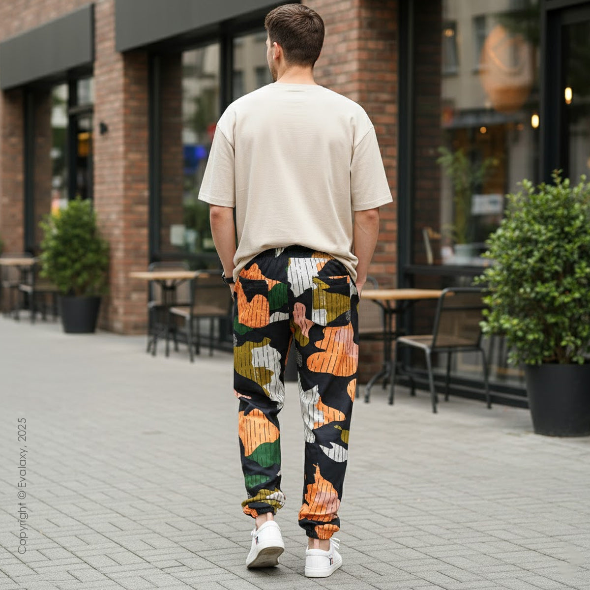 Random Map Island Prints StreetWear Jogger Breathable Casual Harem Pants for Men & Women