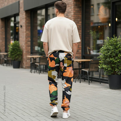 Random Map Island Prints StreetWear Jogger Breathable Casual Harem Pants for Men & Women