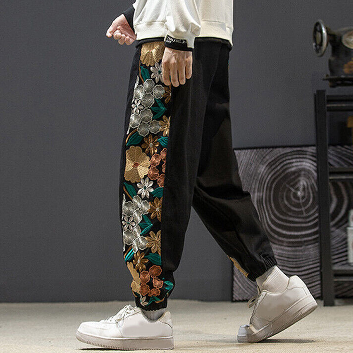 Flower Pants Floral Joggers Mens Men Flower Print Joggers Flower