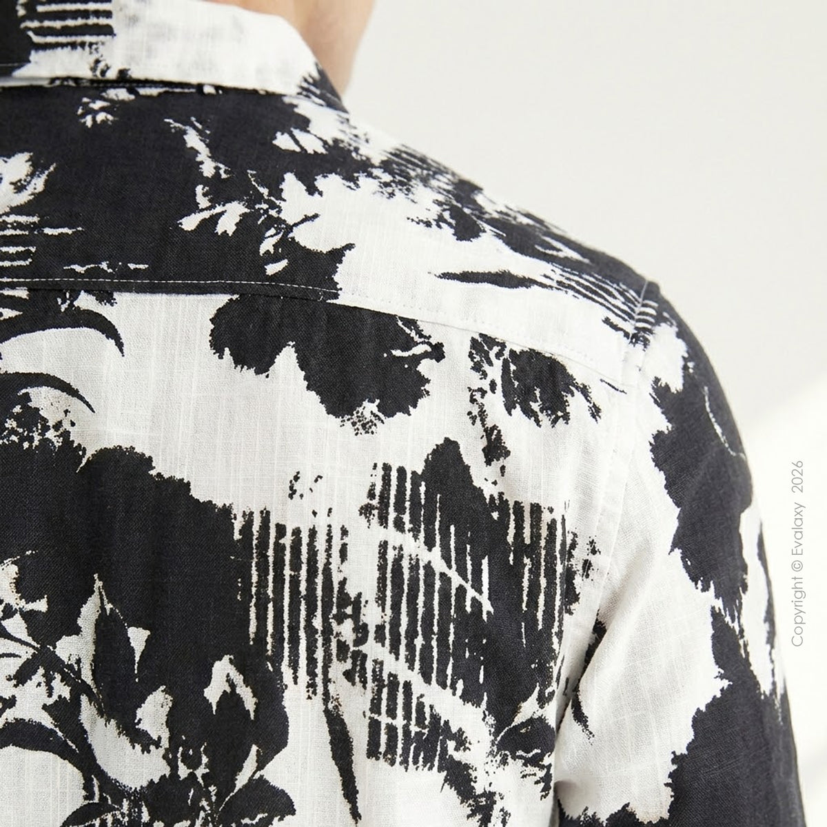 Black Leafy Full-Sleeve Shirts