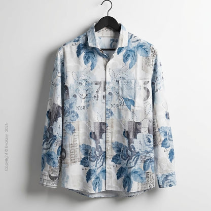 SkyBlue Bloom Floral Full-Sleeve Shirts