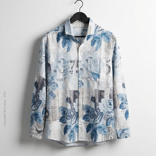 SkyBlue Bloom Floral Full-Sleeve Shirts