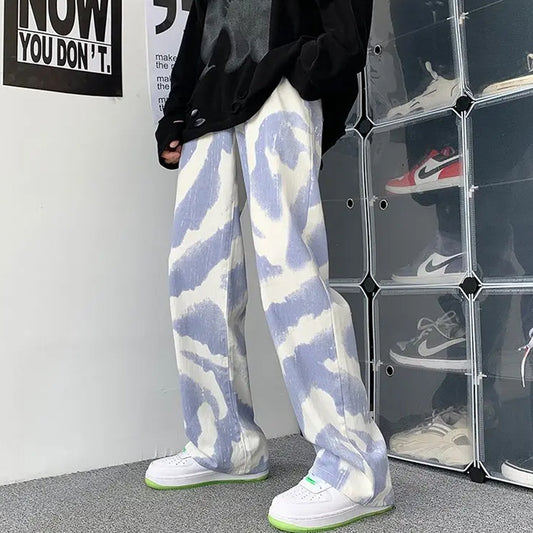 Sky Cloudy Straight Pants for Men & Women