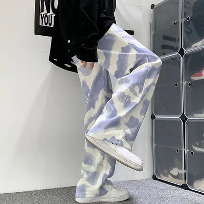 Sky Cloudy Straight Pants for Men & Women