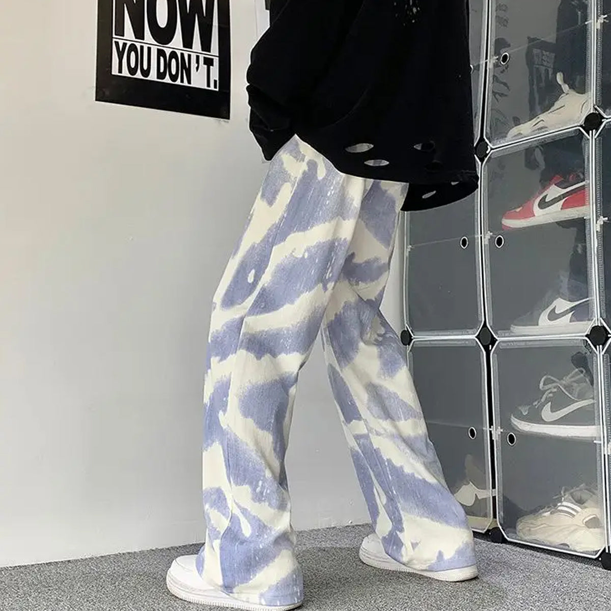 Sky Cloudy Straight Pants for Men & Women