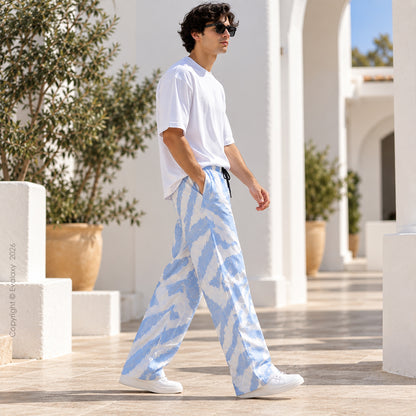 Sky Cloudy Straight Pants for Men & Women