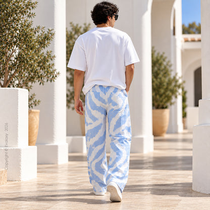 Sky Cloudy Straight Pants for Men & Women