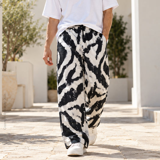 Black Cloudy Straight Pants for Men & Women