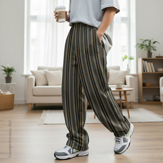 Evalaxy Urban Stripe Relaxed Pant for Men & Women
