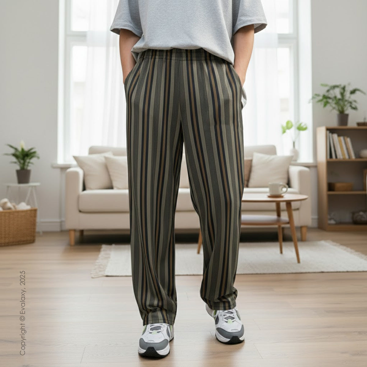 Evalaxy Urban Stripe Relaxed Pant for Men & Women