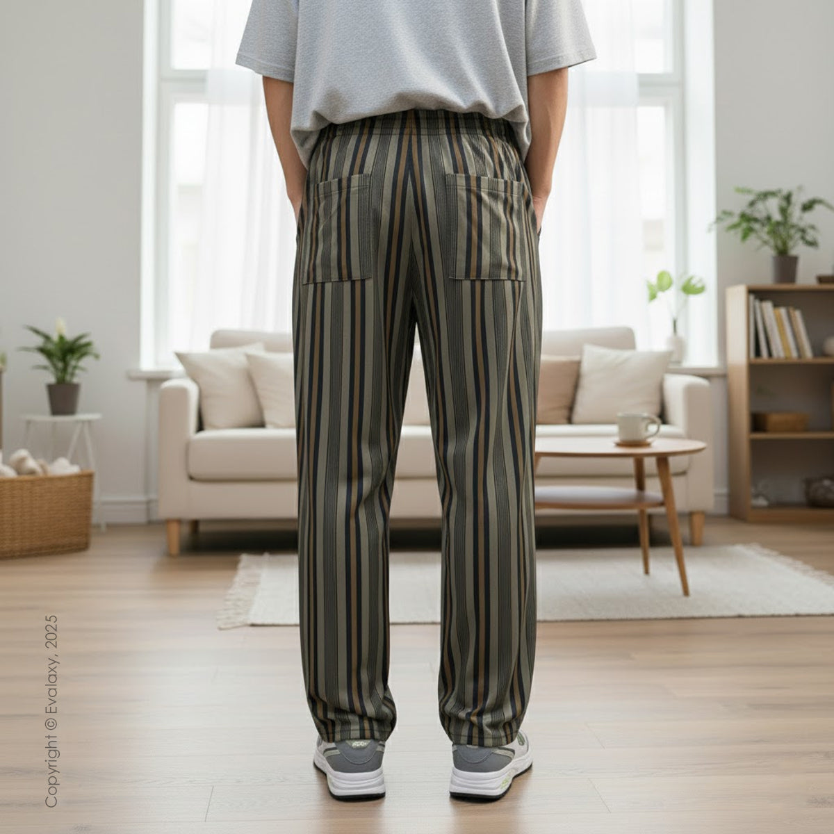 Evalaxy Urban Stripe Relaxed Pant for Men & Women