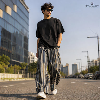 Evalaxy Urban Stripe Relaxed Pant for Men & Women