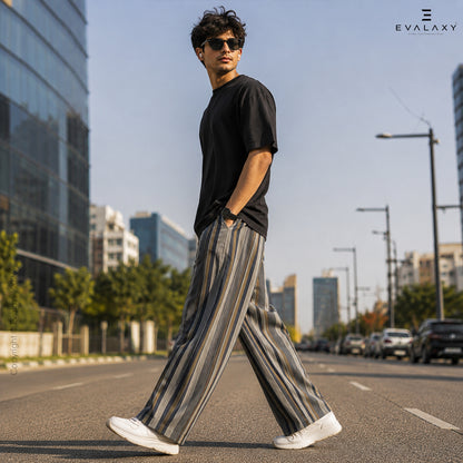 Evalaxy Urban Stripe Relaxed Pant for Men & Women