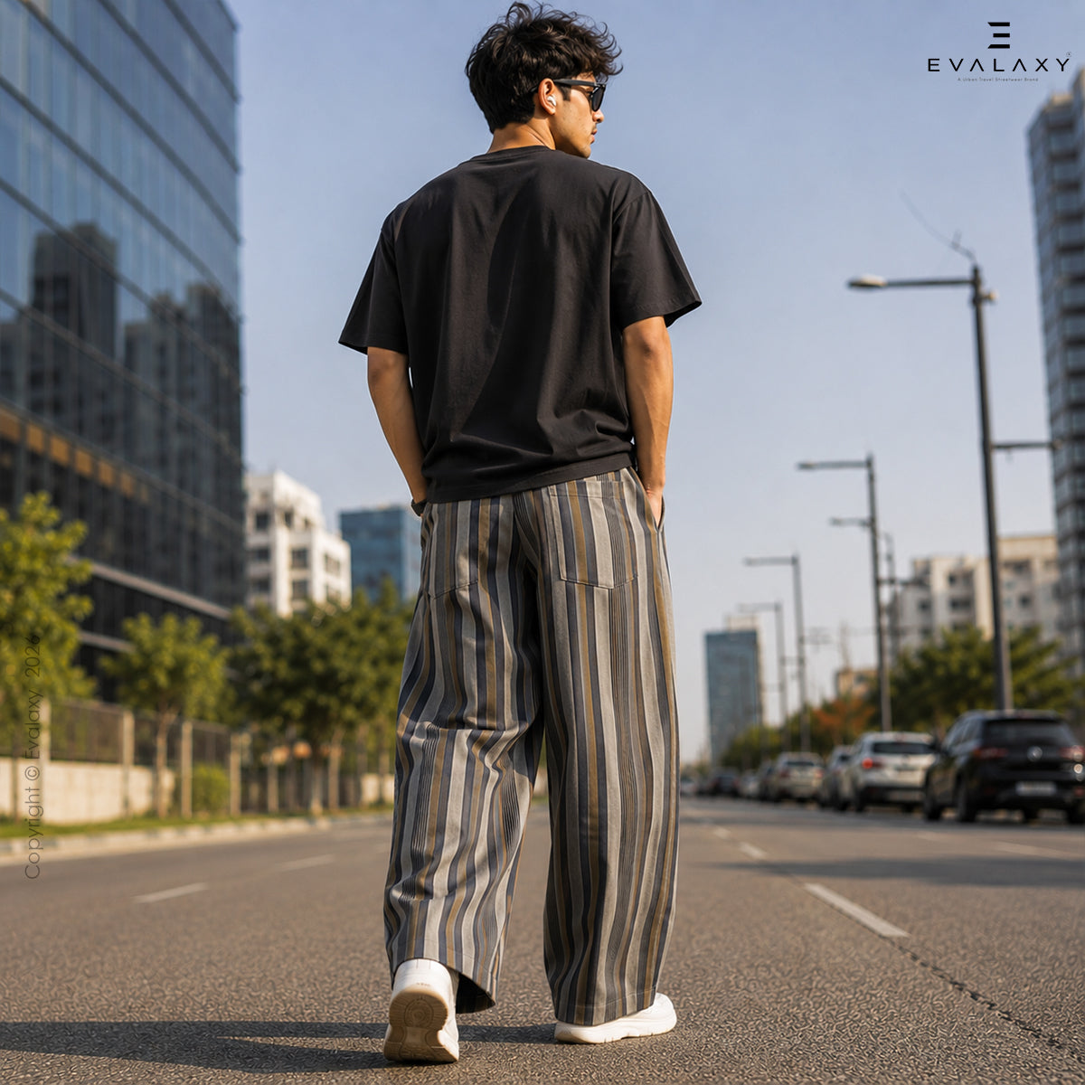 Evalaxy Urban Stripe Relaxed Pant for Men & Women