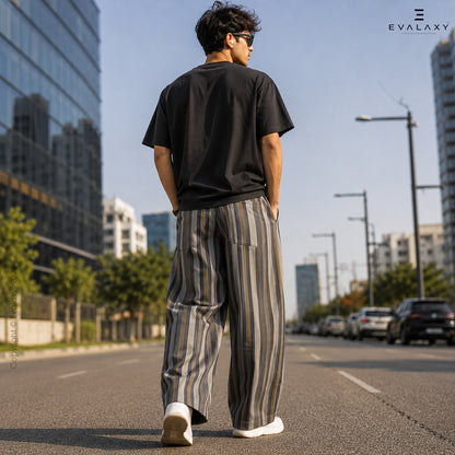 Evalaxy Urban Stripe Relaxed Pant for Men & Women