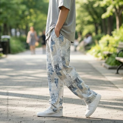 Evalaxy Vintage Bloom Printed Relaxed Pant for Men & Women