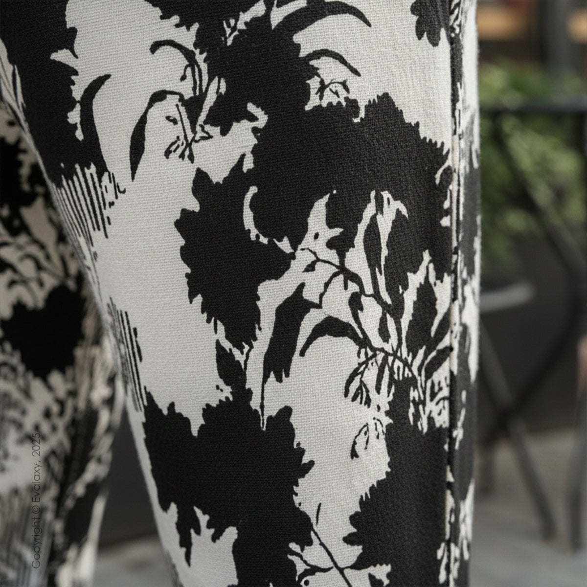 Evalaxy Noir Bloom Print Relaxed Pant for Men & Women