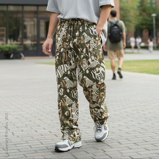 Evalaxy Safari Camo Joggers Relaxed Pant For Men & Women