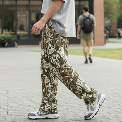 Evalaxy Safari Camo Joggers Relaxed Pant For Men & Women